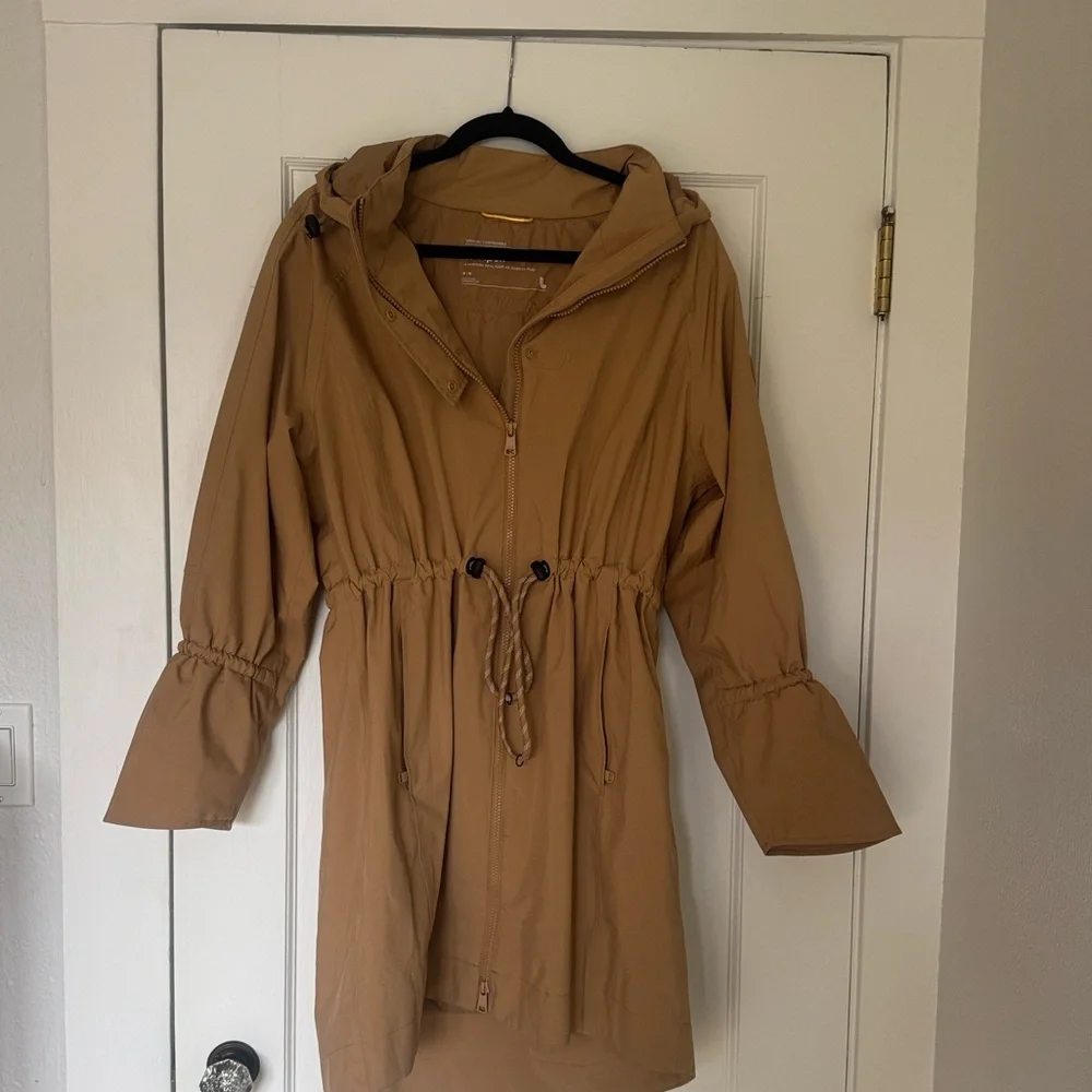 Women's Tan Hooded Jacket - Picture 3 of 5